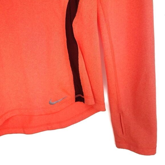 Nike》 Dri-Fit Neon Orange Long Sleeve Tee NWOT - Picture 5 of 11